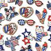 18Pcs 9 Styles Independent Day Spray Painted Wood Big Pendants WOOD-FS0001-19-4