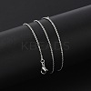 Brass Rolo Chains Necklaces for Women NJEW-D302-43P-2