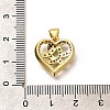 Rack Plating Brass Micro Pave Cubic Zirconia Pendants KK-L226-001G-10-3