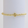 Brass Beaded Stretch Bracelets for Women FS-WG560D0-03-1