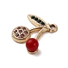 Cherry Alloy Pendants LS-PALLOY-S051-01G-G-2