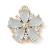 Brass Micro Pave Cubic Zirconia Charms KK-G491-26G-04-1