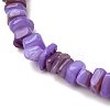 Dyed Natural Freshwater Shell Nuggets Beaded Anklets AJEW-AN00746-03-4