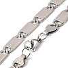 201 Stainless Steel Oval Mariner Link Chain Necklace NJEW-F222-37P-05-2
