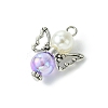 Imitation Pearl Acrylic Pendants PALLOY-JF02624-03-4