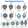 14Pcs 7 Styles Tibetan Style Alloy Pendants FIND-HY0002-03-2