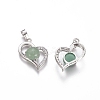 Natural Green Aventurine Pendants G-L512-O10-2