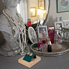 3Pcs 1-Slot Rectangle Wood Earring Display Stands EDIS-DR0001-06-6