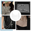 12Pcs 667 Stainless Steel Paperclip Chain Necklaces for Women Men NJEW-NB0001-23-5