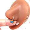 316L Surgical Stainless Steel Cubic Zirconia Dangle Hoop Nose Ring with Charms WG2DADE-04-1