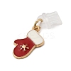 Christmas Theme Alloy Enamel Charm Mobile Straps HJEW-JM03451-2