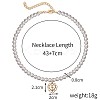 White Round Imitation Pearl Beaded Alloy Hollow Heart with Cross Pendant Necklaces for Women FS-WGA4DD0-10-1