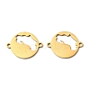 201 201 Stainless Steel Connector Charms STAS-D380-03G-1