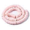 Flat Round Handmade Polymer Clay Beads CLAY-R067-10mm-27-3