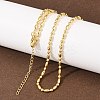 2.2MM Brass Ball Chain Necklaces for Men Women NJEW-L012-06G-1