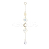 Electroplate Glass Star & Teardrop Window Hanging Suncatchers HJEW-JM00850-2