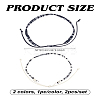 2Pcs 2 Colors Cotton And Linen Cord Braided Bracelets for Men Women BJEW-LP0003-19-2