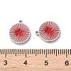 304 Stainless Steel Enamel Charms STAS-M102-23P-02-3