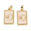 Brass Enamel Pendants KK-P334-10G-02-1