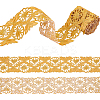 2M Floral Embroidery Iron on/Sew on Polyester Ribbon Patches OCOR-FG0001-75C-1