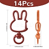 14Pcs Spray Painted Eco-Friendly Alloy Swivel Snap Hook Clasps FIND-FS0004-60-4