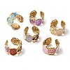 304 Stainless Steel Enamel Open Cuff Rings RJEW-L335-03B-G-2