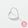 Anti-Tarnish Heart Rhodium Plated Platinum 925 Sterling Silver Micro Pave Cubic Zirconia Finger Rings BD1675-2-1