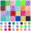 1680Pcs 24 Color Opaque Acrylic Beads Sets MACR-SP0001-50A-1