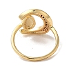 Brass Micro Pave Cubic Zirconia Cuff Rings for Women RJEW-G325-05GP-3