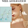 200Pcs 4 Colors Transparent Acrylic Pendants MACR-FH0001-03-6