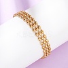 304 Stainless Steel Beads Multi-strand Bracelets BJEW-K287-01G-1