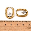 304 Stainless Steel Cubic Zirconia Hoop Earrings for Women SA-CBAF36C-05G-3