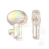 UV Plating Rainbow Iridescent Transparent Acrylic Beads OACR-C007-05C-2