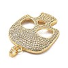 Brass Micro Pave Cubic Zirconia Pendants KK-L209-102G-02-2