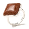 Synthetic Goldstone Adjustable Rings RJEW-H240-01S-16-2