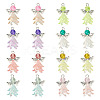 32Pcs 8 Colors Acrylic & Glass Pendants PALLOY-TAC0175-1