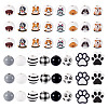 Printed Wood European Beads WOOD-TA0002-66-2