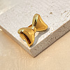 Bowknot 304 Stainless Steel Finger Rings for Women RJEW-G339-05G-01-1