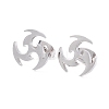 Non-Tarnish Windmill 304 Stainless Steel Stud Earrings for Women LS-EJEW-Z017-06P-1