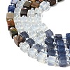 Opalite & Synthetic Turquoise & Natural Dyed White Jade & Howlite & Shoushan Stone & Sodalite Beads Strands G-H333-03E-5
