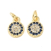 Brass Micro Pave Cubic Zirconia Charms KK-U056-39G-1