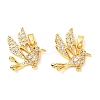 Brass Micro Pave Clear Cubic Zirconia Pendants KK-G533-07D-G-1