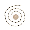 Natural Agate Beaded Round Link Chains AJEW-JB01533-02-4