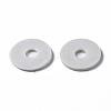 Flat Round Handmade Polymer Clay Beads CLAY-R067-12mm-39-6