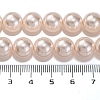 Baking Paint Pearlized Glass Pearl Round Bead Strands PEAR-H019-02D-01-5
