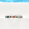 Adjustable Brass Micro Pave Cubic Zirconia Finger Rings for Women RJEW-H247-15P-3