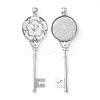 Tibetan Style Alloy Key Pendant Cabochon Bezel Settings PALLOY-J494-51AS-2