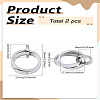 2Pcs 304 Stainless Steel Interlocking Ring Pendants STAS-LP0002-84P-2