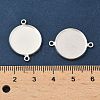 Flat Round Brass Connector Cabochon Settings KK-K414-13B-S-3