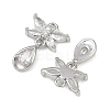 Brass Micro Pave Cubic Zirconia Pendants KK-F906-04P-2